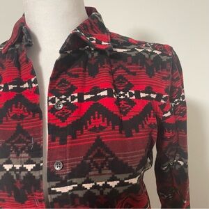 Woolrich flannel button down shirt in Aztec pattern